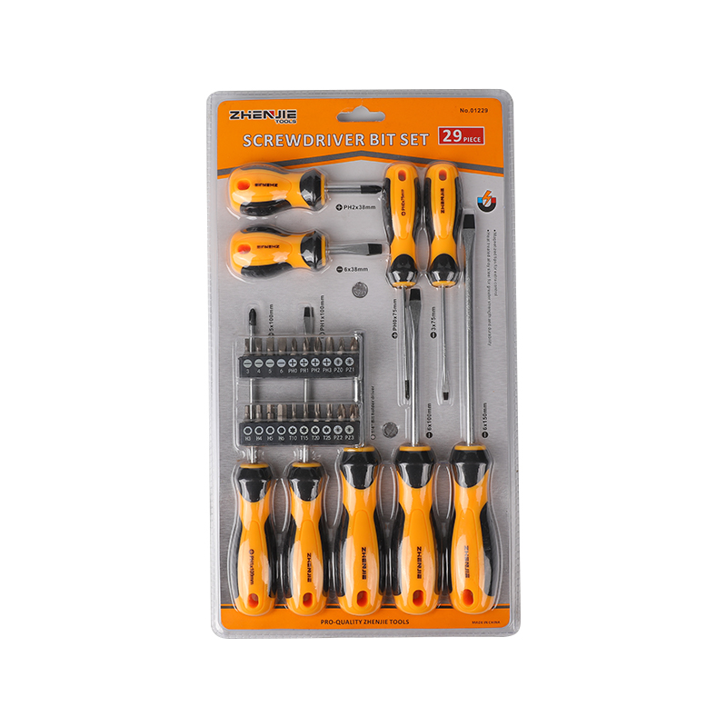 Juego de puntas de destornillador Phillips Pozidriv Torx CRV ranuradas de 29 piezas